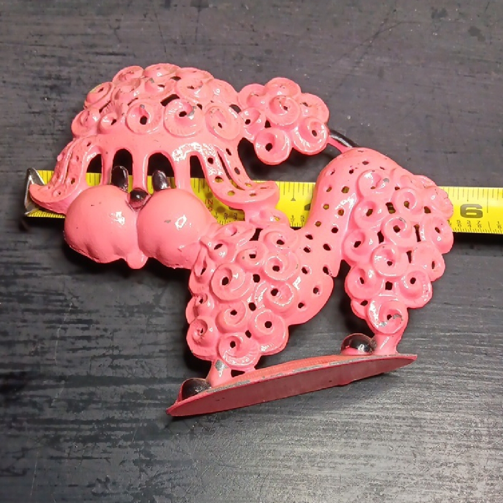 Vintage 1970's Pink Poodle Earrings Holder